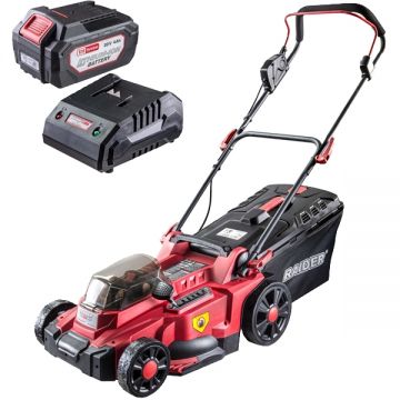 Raider  RDP-BCLM20 + RDP-R20 - Masina de tuns iarba 37 cm 35 l + Set 1 acumulator si incarcator Li-Ion 20 V 4 Ah
