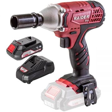 Raider  RDP-SCIW20S + RDP-R20 - Masina de insurubat cu impact patrat 1/2 inch 250 Nm + Set 1 acumulator si incarcator Li-Ion 20 V 2 Ah