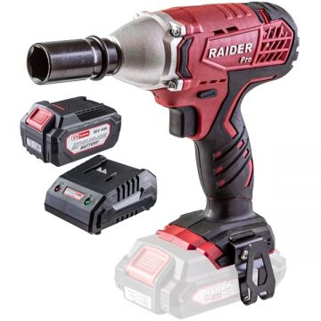 Raider  RDP-SCIW20S + RDP-R20 - Masina de insurubat cu impact patrat 1/2 inch 250 Nm + Set 1 acumulator si incarcator Li-Ion 20 V 4 Ah