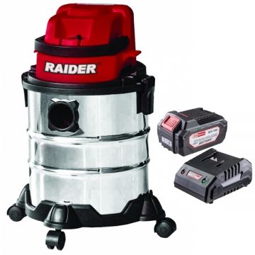 Raider  RDP-SDCW20 + RDP-R20 - Aspirator 80 mbar + Set 1 acumulator si incarcator Li-Ion 20 V 4 Ah