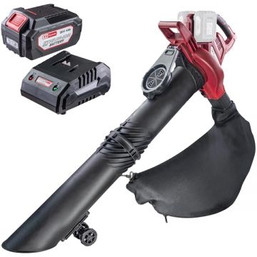 Raider  RDP-SEBV20 + RDP-R20 - Suflanta de gradina 220 m3/h + Set 1 acumulator si incarcator Li-Ion 20 V 4 Ah