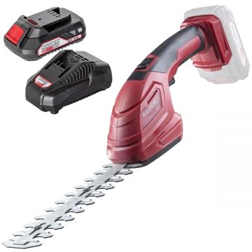 Raider  RDP-SGSS20 + RDP-R20 - Masina de tuns gard viu 20 cm + Set 1 acumulator si incarcator Li-Ion 20 V 2 Ah