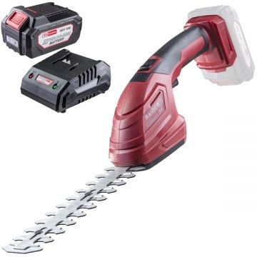 Raider  RDP-SGSS20 + RDP-R20 - Masina de tuns gard viu 20 cm + Set 1 acumulator si incarcator Li-Ion 20 V 4 Ah