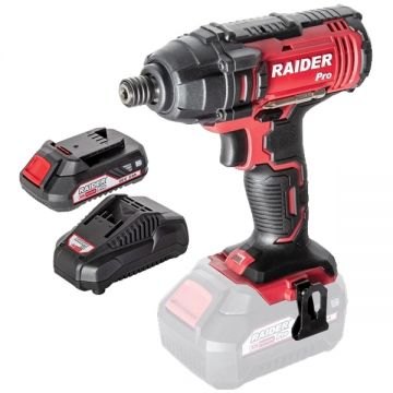 Raider  RDP-SHID20 + RDP-R20 - Masina de insurubat cu impact 180 Nm + Set 1 acumulator si incarcator Li-Ion 20 V 2 Ah