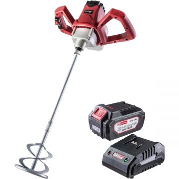 Raider  RDP-SHM20 + RDP-R20 - Masina de amestecat 120 mm + Set 1 acumulator si incarcator Li-Ion 20 V 4 Ah