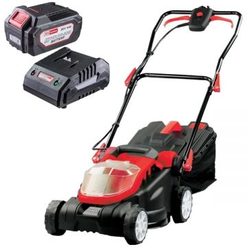 Raider  RDP-SLM20 + RDP-R20 - Masina de tuns iarba 36 cm 35 l + Set 1 acumulator si incarcator Li-Ion 20 V 4 Ah