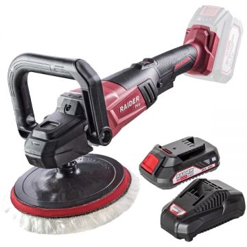Raider  RDP-SPC20 + RDP-R20 - Masina de lustruit 180 mm + Set 1 acumulator si incarcator Li-Ion 20 V 2 Ah