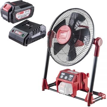 Raider  RDP-SWF20 + RDP-R20 - Ventilator 3 trepte + Set 1 acumulator si incarcator Li-Ion 20 V 4 Ah