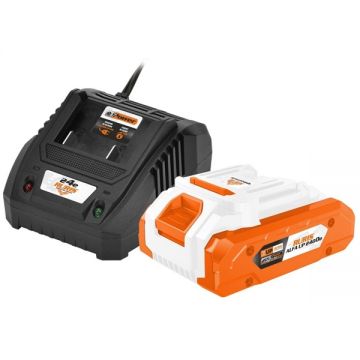 Ruris  Alfa UP 2424e - Set 1 acumulator si incarcator Li-Ion 20 V 4 Ah