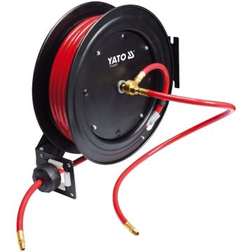 Yato  YT-24251 - Furtun aer comprimat 20 m suport metalic