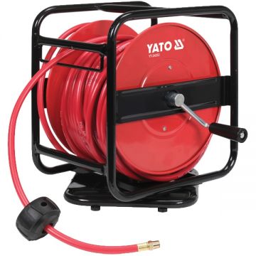 Yato  YT-24253 - Furtun aer comprimat 30 m suport metalic