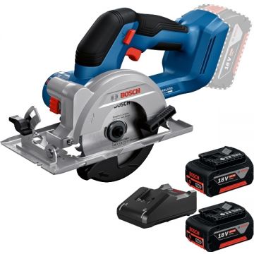 Bosch  GKS 18V-51 + GBA + GAL 18V-40 - Fierastrau circular 140x20 mm + Set 2 acumulatori si incarcator Li-Ion 18 V 5 Ah