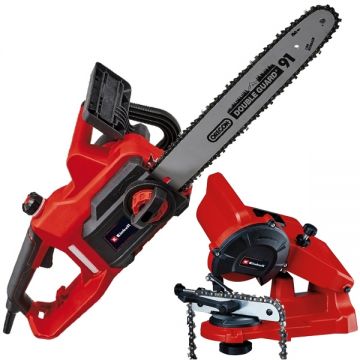 Einhell  GC-EC 2040 + GC-CS 85 E - Drujba electrica 2000 W 40 cm 15.5 m/s + Masina de ascutit lanturi 85 W 108x23x3.2 mm