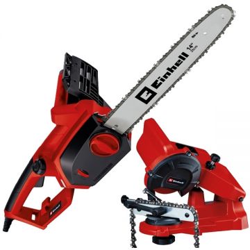 Einhell  GH-EC 1835 + GC-CS 85 E - Drujba electrica 1800 W 35 cm 13.5 m/s + Masina de ascutit lanturi 85 W 108x23x3.2 mm