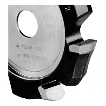 Festool  491471 - Freza de canelat in forma de V HW 118x18 mm 135 grade aluminiu