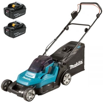 Makita  DLM432CT2 - Masina de tuns iarba cu 2 acumulatori Li-Ion 18 V 5 Ah 43 cm 50 l