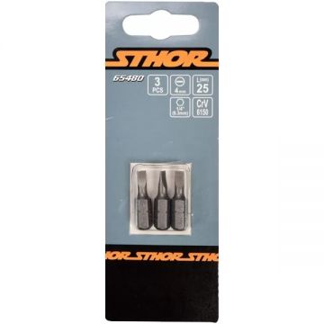 Sthor  65480 - Set capete de insurubare profil plat 4 mm 3 bucati