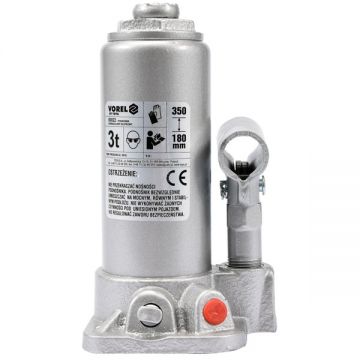 Vorel  80022 - Cric auto hidraulic tip butelie 350 mm 3 T