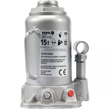 Vorel  80072 - Cric auto hidraulic tip butelie 390 mm 15 T