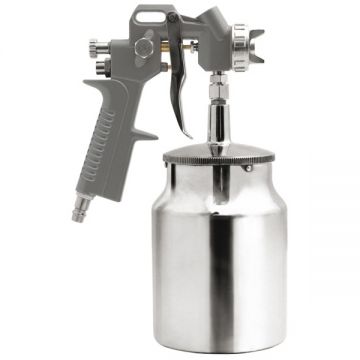 Vorel  81617 - Pistol de vopsit pentru compresor 1.5 mm 1 l vas din metal reglare debit vopsea reglare debit aer