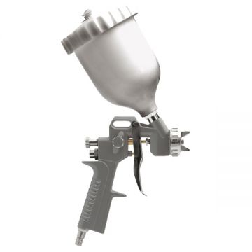 Vorel  81618 - Pistol de vopsit pentru compresor 1.5 mm 0.68 l vas din plastic reglare debit vopsea reglare debit aer