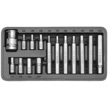 Yato  YT-0413 - Set capete de insurubare profil HEX 15 bucati