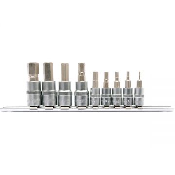 Yato  YT-04401 - Set capete chei tubulare 2-12  mm patrat 1/4 inch si 3/8 inch 9 bucati