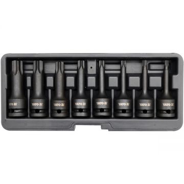 Yato  YT-1065 - Set chei tubulare impact T30-T80  mm 1/2 inch 8 bucati