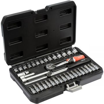 Yato  YT-14471 - Set capete chei tubulare 3.5-14  mm patrat 1/4 inch 38 bucati