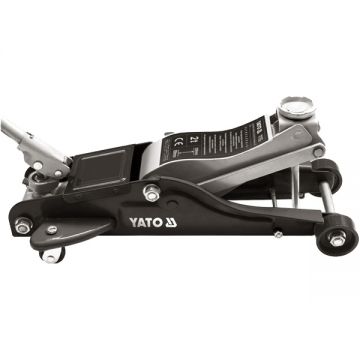 Yato  YT-1720 - Cric auto hidraulic tip crocodil 359 mm 2 T roti de transport