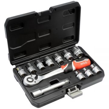 Yato  YT-38671 - Set capete chei tubulare 10-24  mm patrat 1/2 inch 12 bucati