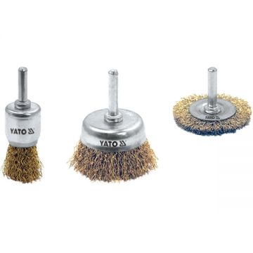 Yato  YT-4755 - Set 3 perii de sarma cu tija de 6 mm 20-50 mm
