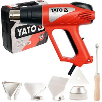 Yato  YT-82291 - Suflanta cu aer cald 2000 W 350-550 grade C 500 l/min valiza plastic accesorii