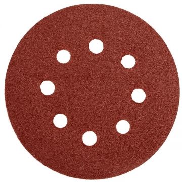 Yato  YT-83455 - Set foi abrazive rotunde 125 mm granulatie 120 8 gauri 5 bucati