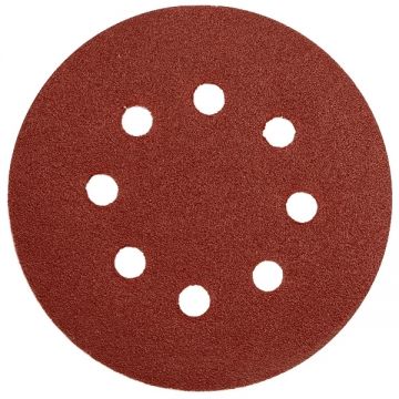Yato  YT-83458 - Set foi abrazive rotunde 125 mm granulatie 220 8 gauri 5 bucati