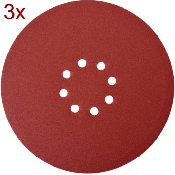 Yato  YT-83471 - Foaie abraziva rotunda 225 mm granulatie 60 8 gauri 3  buc
