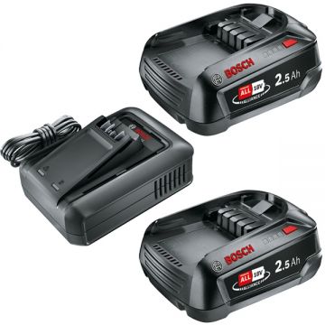 Bosch  1600A031T5 - Set 2 acumulatori si incarcator Li-Ion 18 V 2.5 Ah incarcare rapida