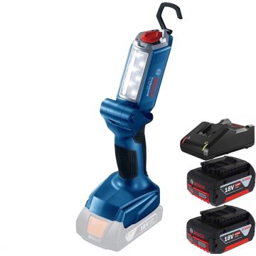 Bosch  GLI 18V-300 + 1600A019S0 - Lampa + Set 2 acumulatori si incarcator Li-Ion 18 V 4 Ah