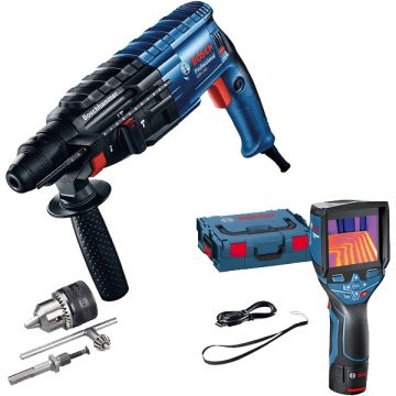 Bosch  GTC 400 C + GBH 240 - Termodetector - m -10/+400 grade C alimentare duala valiza speciala + Rotopercutor SDS-Plus 790 W 2.7 J accesorii