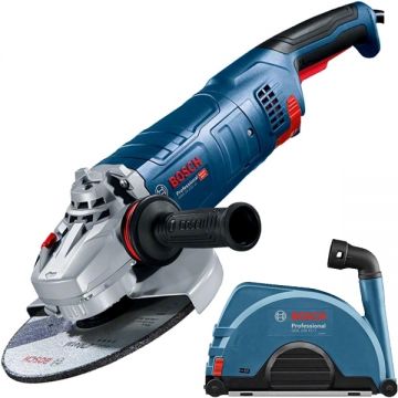 Bosch  GWS 24-230 JZ + GDE 230 FC-T - Polizor unghiular cu fir 2400 W 230 mm + Sistem aspirare praf