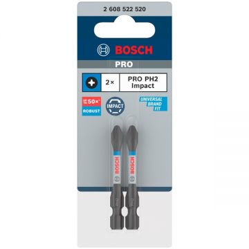 Bosch  PRO Impact - Set capete de insurubare profil PH2 2 bucati