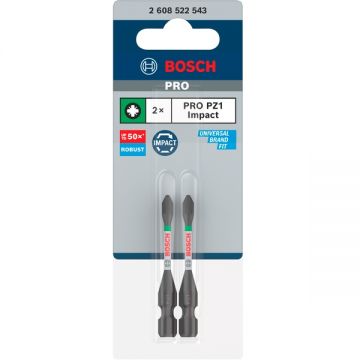 Bosch  PRO Impact - Set capete de insurubare profil PZ1 2 bucati
