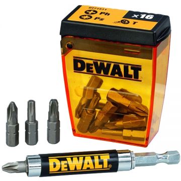 DeWalt  DT71511 - Set capete de insurubare mixt 16 bucati prelungitor insurubare