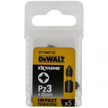 DeWalt  DT7388T - Set capete de insurubare profil PZ3 5 bucati rezistenta impact