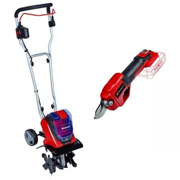 Einhell  GE-CR 30 Li + GE-LS 18 Li PXC - Sapatoare fara acumulatori si incarcator Li-Ion 18 V - Ah 300 mm + Foarfeca pentru crengi 28 mm