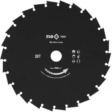 Flo  79561 - Cutit pentru motocoasa 250 mm 26 dinti -