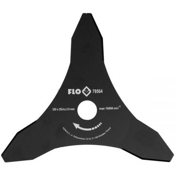 Flo  79564 - Cutit pentru motocoasa 250 mm 3 dinti -