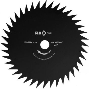 Flo  79566 - Cutit pentru motocoasa 250 mm 40 dinti -
