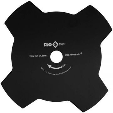 Flo  79567 - Cutit pentru motocoasa 250 mm 4 dinti -