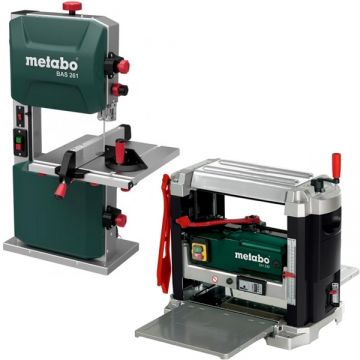 Metabo  DH 330 + BAS 261 PRECISION - Masina de rindeluit si degrosat 1800 W 330 mm + Fierastrau cu banda 400 W 1712 mm